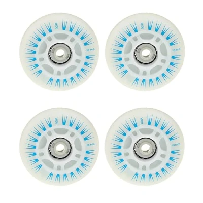Immagine di CENPEK 4 ruote per pattini in linea con LED, resistenti, luminose, scivolare, 70 mm, blu