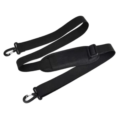Immagine di Cinghia Tracolla,Tracolla per Borsa,Tracolla Chitarra,Tracolla,Universale Sostituzione di Spalla Imbottita Morbida e Staccabile Regolabile Cintura Con Ganci Girevoli in Metallo Nero