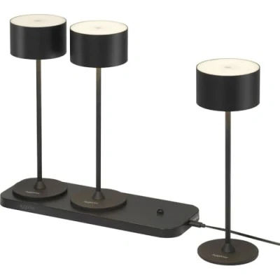 Immagine di Sygonix 3er Set SY 6627262 Lampada da tavolo LED (monocolore) 5.5 W Nero