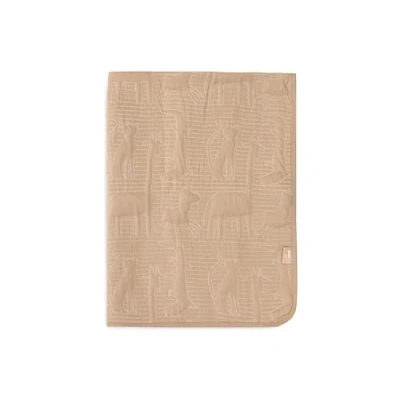 Immagine di Jollein Coperta per neonati Jungle Jambo, Biscuit/Oatmeal, 75 x 100 cm, 100% cotone, interno poliestere, culla, 2,0 TOG