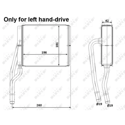 Immagine di NRF 53206 Radiatore Riscaldamento FORD: Focus Mk1 Hatchback