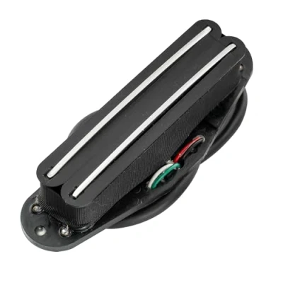 Immagine di Musiclily Hot Rails Humbucker Pickup in Formato Single Coil per Chitarra Elettrica tipo Strat, Nero con Cromato