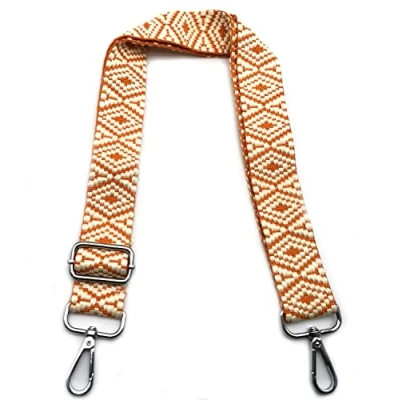 Immagine di Tracolla Regolabile Arancione, per Borsa Donna, Cinghia di Ricambio Colorata Larga 3.8cm con Argento Moschettoni Accessori Borsette Ragazza DIY, #2