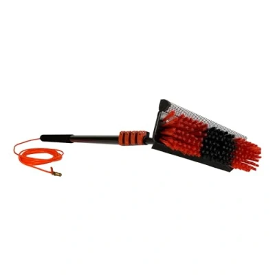 Immagine di Genius Telescopic Hydrocleaner Spazzola telescopica con asta da 4,6 m, pulitore idrorico attacco per acqua tetto, finestra, auto, roulotte, lavavetri spugna regolabile, 6 pezzi