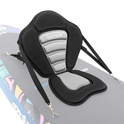 Immagine di SereneLife Tavola SUP Sedile con Schienale Pieghevole, Design Universale per Paddle Board, Adattabile a Tutte Le Taglie, Compatibile Kayak, Barca Remi e da Pesca
