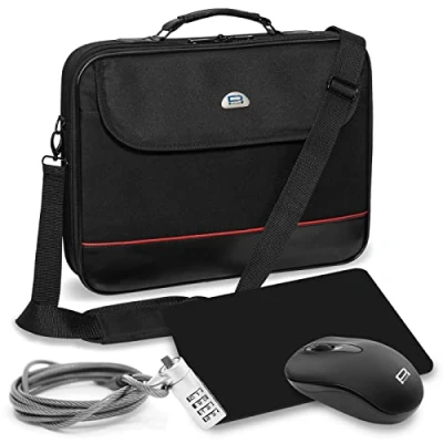 Immagine di PEDEA Borsa per PC portatile &quot;Trendline&quot; notebook starter kit fino a 18,4 pollici (46,7 cm) con mouse wireless, tappetino il e lucchetto notebook, nero