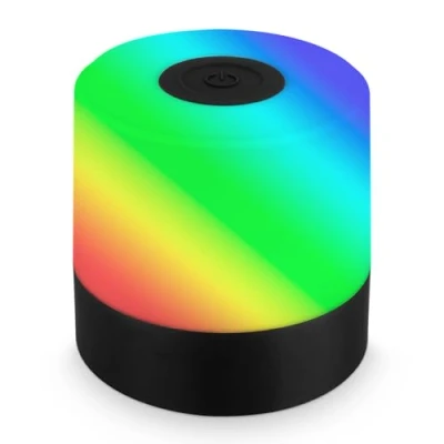 Immagine di Briloner Mini lampada da tavolo a LED senza fili, comodino touch, scrivania, per esterni e interni, USB C, campeggio, 7x7 cm, nero