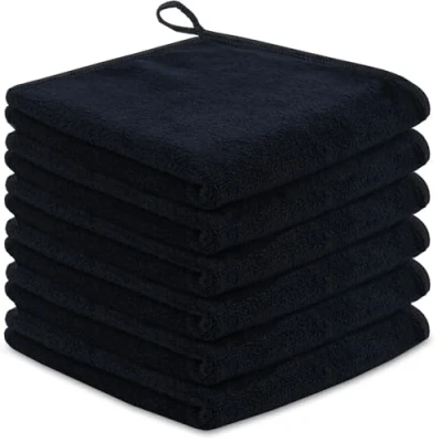 Immagine di Panno Struccante per il Viso in Microfibra Pulizia Solo con Acqua 30cm x 3 pezzi Colore Bianca (Nerox6)