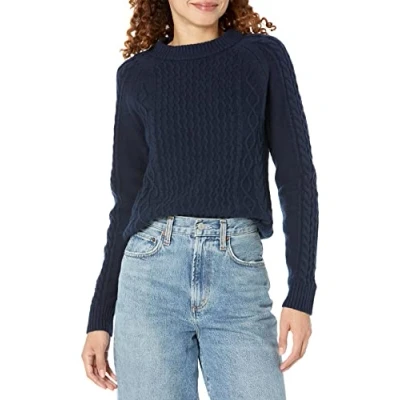 Immagine di Amazon Essentials Maglione a Trecce Donna, Blu Marino, XL