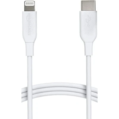 Immagine di Amazon Basics, Cavo USB 2.0 da tipo C a Lightning (certificato MFi), 1.8 m, bianco