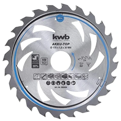 Immagine di kwb 585454 Lama circolare in metallo duro 170 x 30 1.2 mm Numero di denti: 24 1 pz.