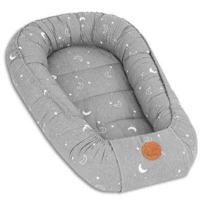 Immagine di Babynest bozzolo neonato Cocoon 90 x 50 cm Nido per Neonati riduttore lettino Fatto a Mano Coccola Bambini coccolone in Cotone Lune