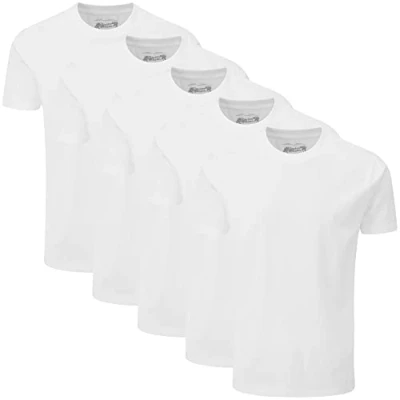 Immagine di Charles Wilson Confezione da 5 T Shirt Girocollo Semplice (X Large, Plain White)