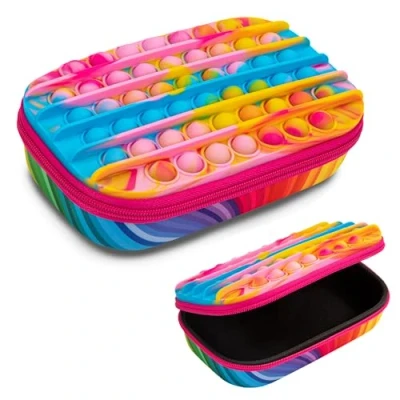 Immagine di ZIPIT Astuccio per matite POP ragazze Giocattolo agitato Custodia push it sensoriale in silicone di grande capacità (Arcobaleno)