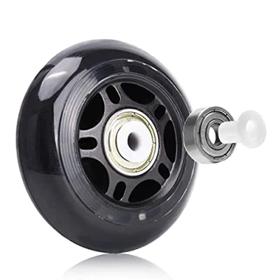 Immagine di SSCYHT Confezione da 8 Ruote di Ricambio 76 mm / 80 82A per Pattini in Linea, con Cuscinetti ABEC 7,80mm