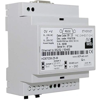 Immagine di Wachendorff HD6703825M Convertitore Ethernet RS 232, 485, 24 V/DC 1 pz.