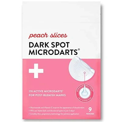 Immagine di Peach Slices Microfreccette a macchie scure, per arrossamenti post imperfezioni, auto dissolubili, niacinamide, vitamina C, acido ialuronico e cica, vegane, cruelty free, 9 cerotti