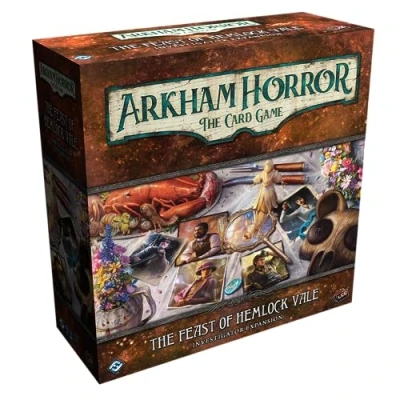 Immagine di Arkham Horror The Card Game Feast of Hemlock Vale Investigator Expansion Affronta i terrori sconosciuti! Lovecraftian Cooperative LCG, Età 14+, 1 4 giocatori, 2 ore di gioco, realizzato da