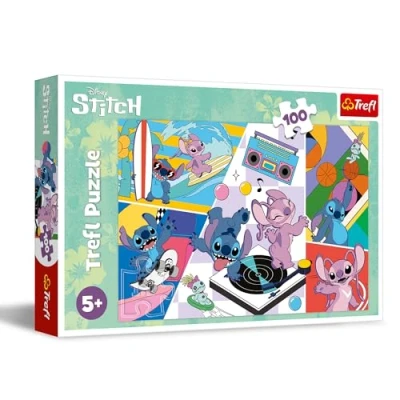 Immagine di Trefl, Memorie Lilo &amp; Stitch 100 Tessere Puzzle Colorati con Personaggi delle Fiabe, Intrattenimento Creativo, Gioco per Bambini a partire dai 5 anni, Multicolore, 16473