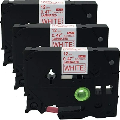 Immagine di Neouza 3PK compatibile per Brother P Touch Laminated TZe TZ Label tape Cartridge 12 mm x 8 m 232 Red on White
