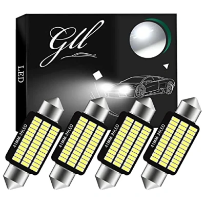 Immagine di Grandview 4pcs 41MM C5W Canbus Bianco Festone Lampadine LED Interni con Chip 36 3014 SMD 6411 6413 6418 per Auto Mappa Della Cupola Luci di Targa Cortesia (DC 9 16V)