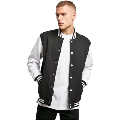 Immagine di Urban Classics Sweat College Jacket Giacca, Multicolore (Blk/Wht 00050), XXXX Large Uomo