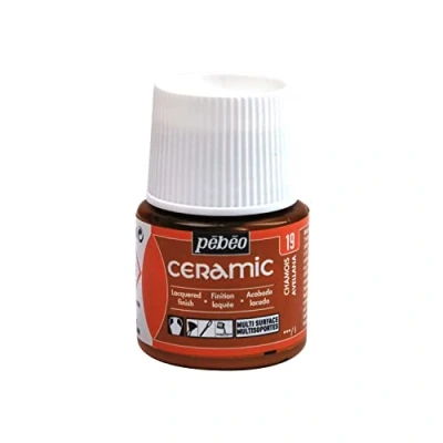 Immagine di Pébéo ceramica Colore opaco per terracotta, e terraglia Effetto lucido Finitura laccata Flacone da 45 ml, Camoscio