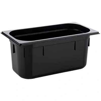 Immagine di APS 82070 GN 1/3 Contenitore Gastronorm, in policarbonato, dimensioni 325 x 176 mm/altezza 150 mm/volume 5,3 litri, nero