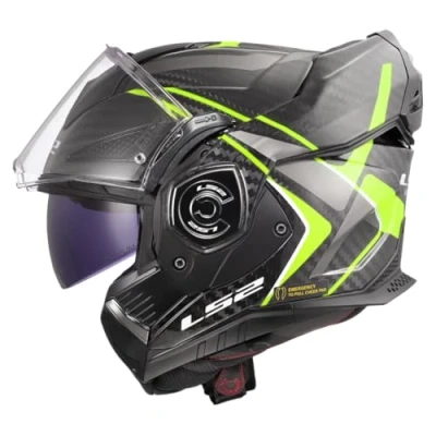 Immagine di LS2, Casco Moto Modulare ADVANT X CARBON FUTURE II Gloss H V Yellow, XS