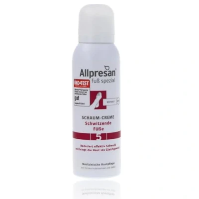 Immagine di Allpresan Piede speciale n. 5 Crema in schiuma contro i piedi del sudore per la cura quotidiana dei forte sudorazione 125 ml