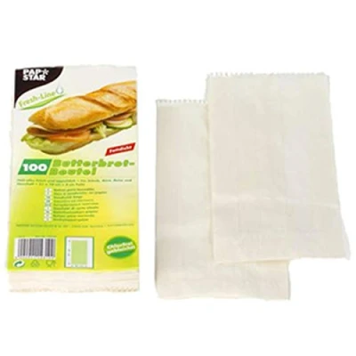 Immagine di Papstar 14310 Sacchetti per il pranzo, 21 x 10 3 cm, confezione da 100, colore: Bianco