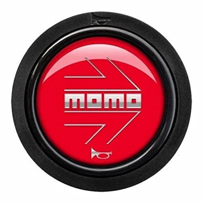 Immagine di Momo SPHOARWREDCHF Pulsante Arrow Logo.Polish. Red. Chr.2C F