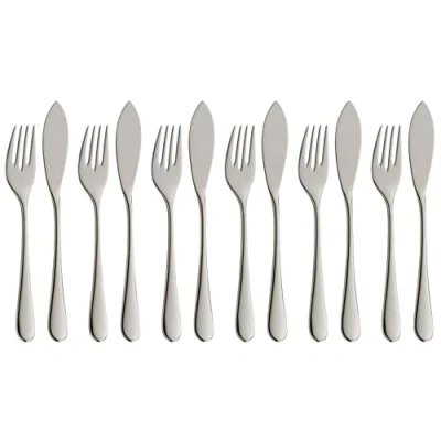 Immagine di WMF Merit Set di Posate da Pesce, 12 Pezzi, per 6 Persone, forchetta Coltello Acciaio Inox Cromargan Protect Lucido, Resistente ai Graffi