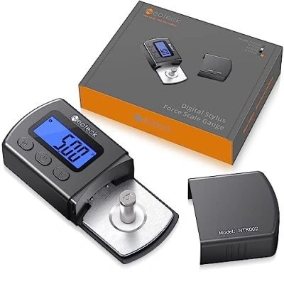 Immagine di Neoteck Tester Scala Forza Puntina Digitale per Piatto del Giradischi 0.01g/5g Misuratore con Retroilluminazione LCD Blu Testine della dello Stilo Cartuccia Phono