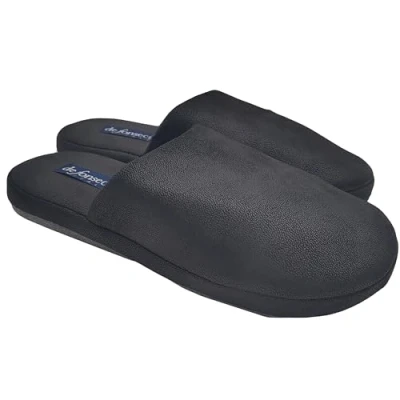 Immagine di Defonseca Ottime Ciabatte in Pelle Uomo, Pantofole Chiuse Invernali per Casa, Prodotto Confort (Nero, Sistema Taglie Calzature EU, Adulto, Numero (range), Media, 40, 41)
