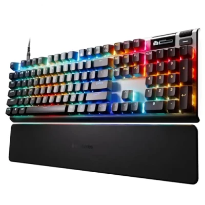 Immagine di SteelSeries Apex Pro Gen 3, Tastiera Gaming HyperMagnetic, OmniPoint 3.0 switch ipermagnetici, Attuazione regolabile, Innesco rapido, Tocco rapido/SOCD, OLED, RGB, USB C, US Layout QWERTY