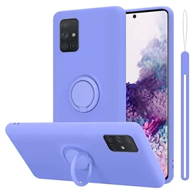 Immagine di Cadorabo Custodia compatibile con Samsung Galaxy A71 4G in LIQUID LILA CHIARO per Cellulare Silicone TPU Flessibile Anello Paraurti Cover Posteriore Ultra Sottile