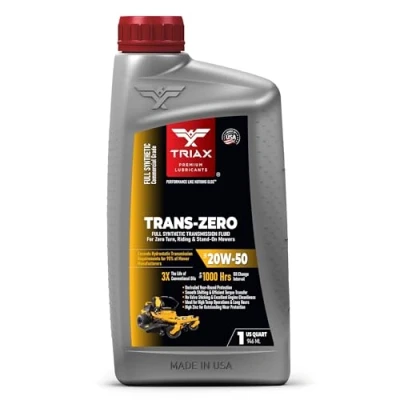 Immagine di TRIAX Trans zero 20W 50 Olio completamente sintetico per trasmissioni idrostatiche di tosaerba a raggio sterzata (1quarto)