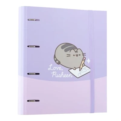 Immagine di Grupo Erik: Raccoglitore A4 Pusheen Moments, a 4 anelli con elastico e copertina rigida in cartone, 32 x 27,5 cm, Cartella Portadocumenti A4, Gadget