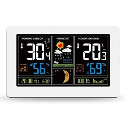 Immagine di Solight TE81W Stazione meteorologica con sensore esterno wireless, Misura di temperatura interna ed esterna, umidità, pressione atmosferica