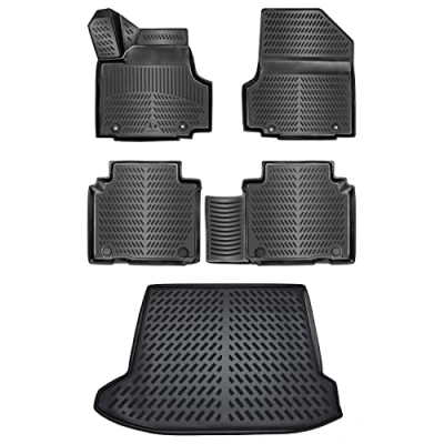 Immagine di ELMASLINE Set di tappetini in gomma 3D e vasca per bagagliaio Hyundai IONIQ 5 dal 2021 tappetino IONIQ5