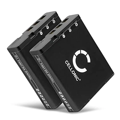 Immagine di CELLONIC 2X Batteria NP 130 130A Compatibile con Casio Exilim EX ZR700,EX H30,EX ZR400, ZR1200, ZR1100, ZR200 1800mAh 3.7V