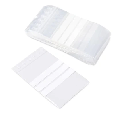 Immagine di Pakico 100 sacchetti di plastica 6 x 8 cm trasparenti richiudibili con etichette ZIP spessi ziplock alimentari caffè hebrata
