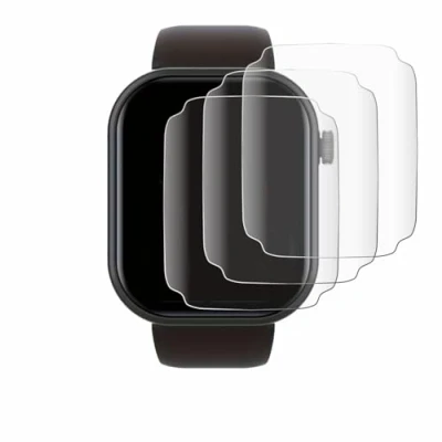 Immagine di savvies (4 Pezzi Full Screen Pellicola Protettiva per Smartwatch IDW15 1.8&quot; Cover Copertura [Completa Trasparente, 3D Curved]