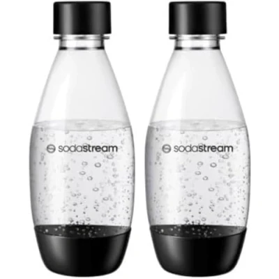 Immagine di sodastream Fuse 2 borracce riutilizzabili da 0,5 litri, lavabili in lavastoviglie, per acqua frizzante Spirit, Terra, Art e Source, sapori, x nero