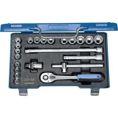 Immagine di Gedore Kit di chiavi a bussola metrico 3/8 (10 mm) 22 parti 6239700