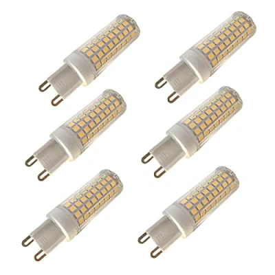 Immagine di JUTHREE Lampadina LED G9, 10W Equivalente a 100W Lampada Alogena, Angolo Fascio 360 Dimmerabile 1000lm, di Visione 360, AC220 240V, Confezione da 6(Bianco Freddo)
