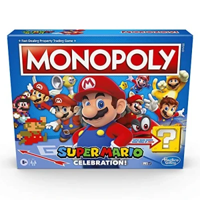 Immagine di Monopoly Super Mario Celebration Edition Gioco da tavolo per fan di dagli 8 anni in su, con effetti sonori videogiochi, multicolore