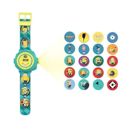 Immagine di Lexibook, Despicable Me, Orologio da proiezione regolabile con schermo digitale, 20 immagini dei Minions, per bambini DMW050DES