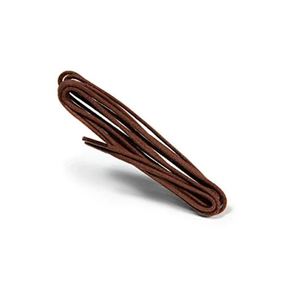 Immagine di Kaps Lacci Tondi Cerati, per Scarpe Rotondi 100% in Cotone di Qualità, Diametro 2 mm, Calzature Casual e Alla Moda, made Europe, 1 Paio(150cm 60inch 7 10 paia occhielli/76 Marrone)